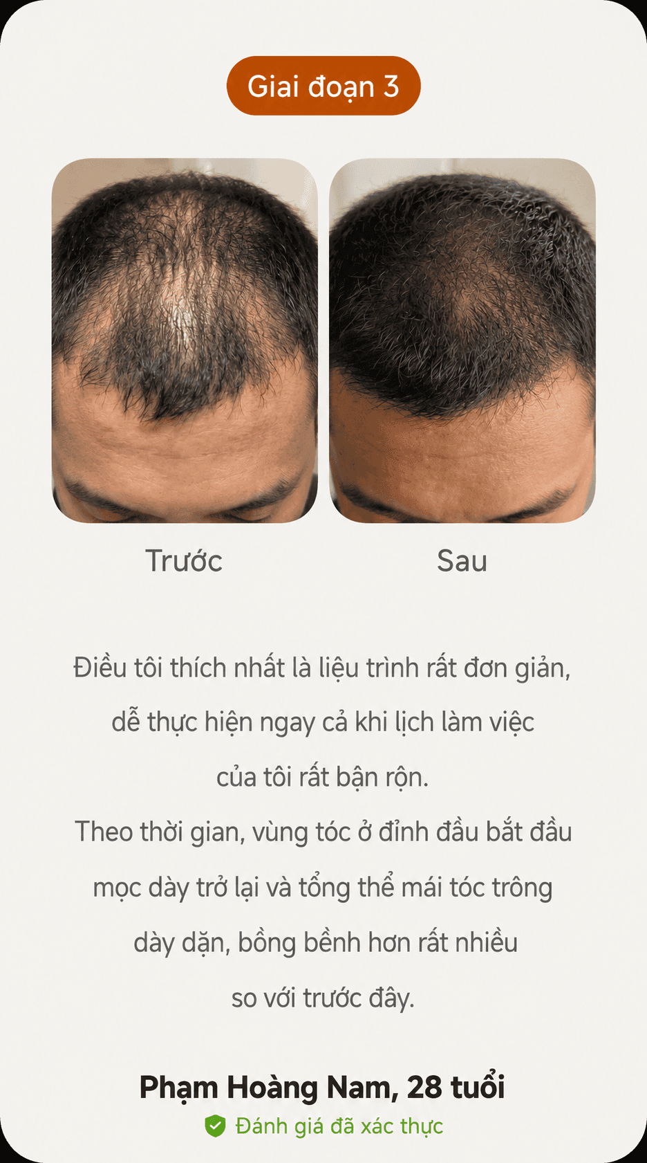 Kết quả thực tế trước và sau giai đoạn 5
